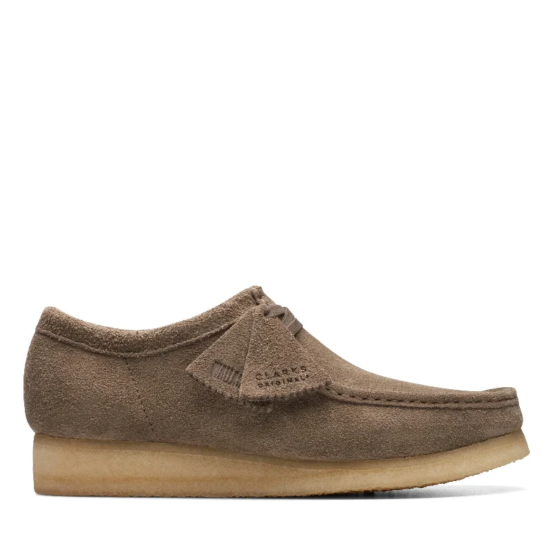 Luxury Leather Sneakers Clarks Wallabee 26174049 Mens Gray Suede Oxfords & Lace Ups Casual Shoes