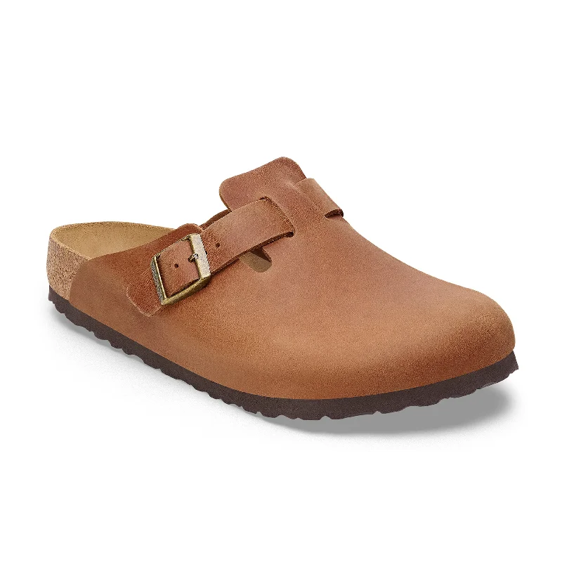 Sporty Hiking Shoes Boston Oiled Leather Cognac