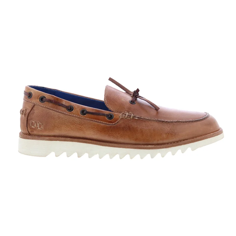 Formal Hiking Footwear Bed Stu Albatross F485002 Mens Brown Leather Loafers & Slip Ons Boat Shoes