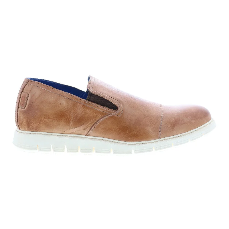Trendy Boots Online Bed Stu Kastor F423005 Mens Brown Leather Loafers & Slip Ons Casual Shoes