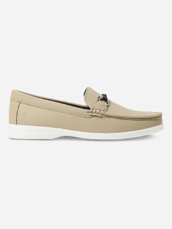 Slip-On Winter Shoes Men's Green Moc Toe Casual Loafer (IX4107)