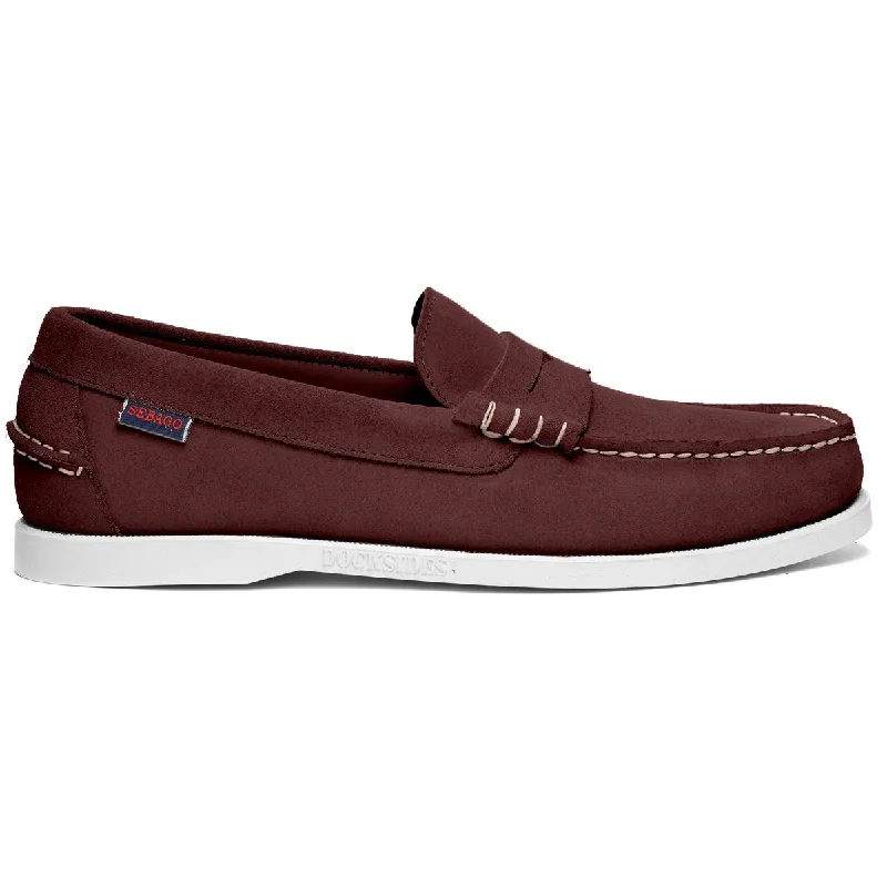 Comfortable Hiking Footwear Dan Boat Roughout - Bordeaux & Violet Burnished
