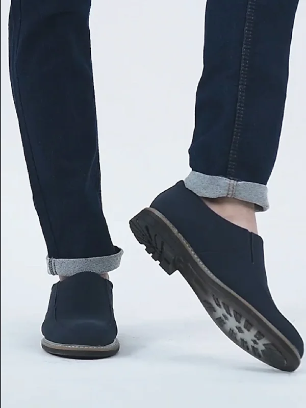 Lightweight Snow Boots Men Navy Blue Formal Office Comfort Design Broad Feet TPR Welted Sole Slip On Shoes Lightweight Snow Boots Men Navy Blue Formal Office Comfort Design Broad Feet TPR Welted Sole Slip On Shoes