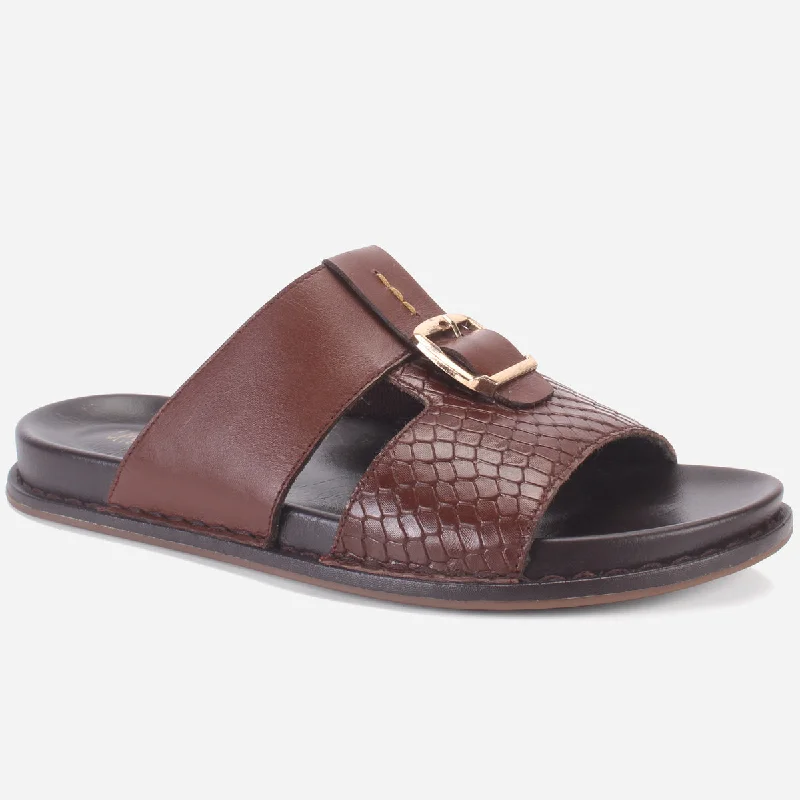 Trendy Boots For Winter Men "KITZ" Leather Open Toe Summer Slippers