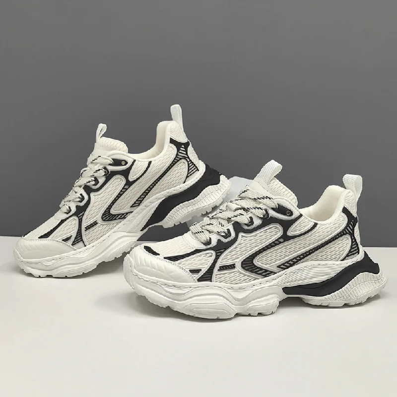 Stylish Platform Boots Men Stylish Breathable Canvas Casual Sneakers