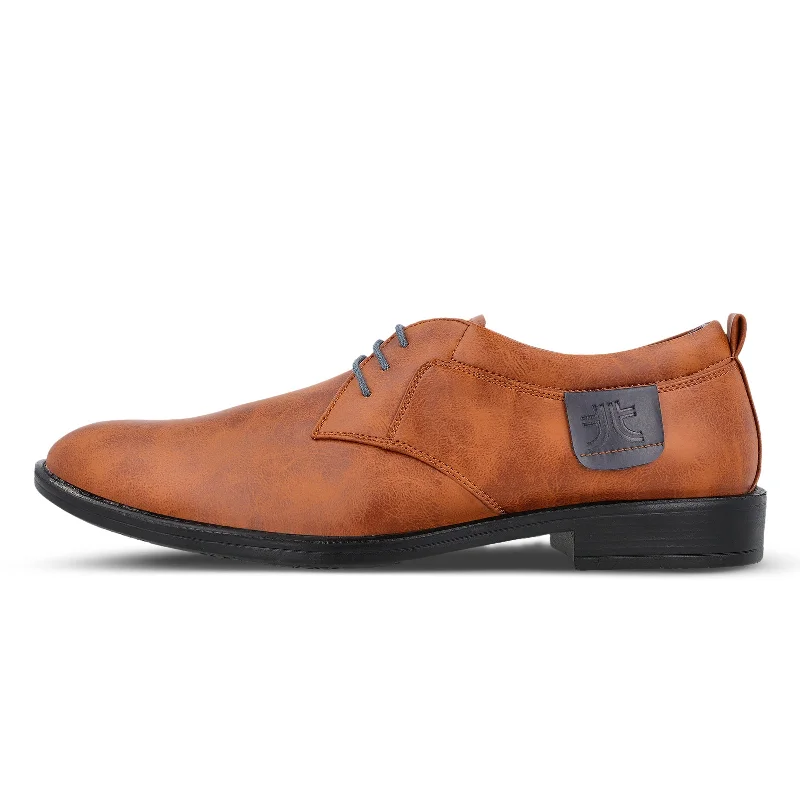 Casual Winter Shoes Men's Lace-up Formal Shoes - TF3501 Tan