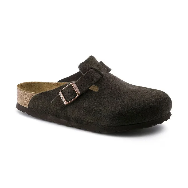 Sporty Casual Shoes Men's Boston Soft Footbed Mocha Suede
