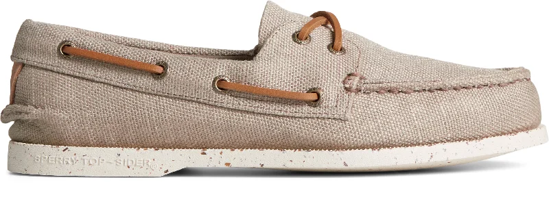 Comfortable Snow Sneakers Men's Authentic Original 2-Eye SeaCycled Canvas Taupe