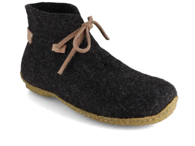 Sporty Snow Boots WoolFit® Indoor-Outdoor Felt Slippers Vitus, graphite
