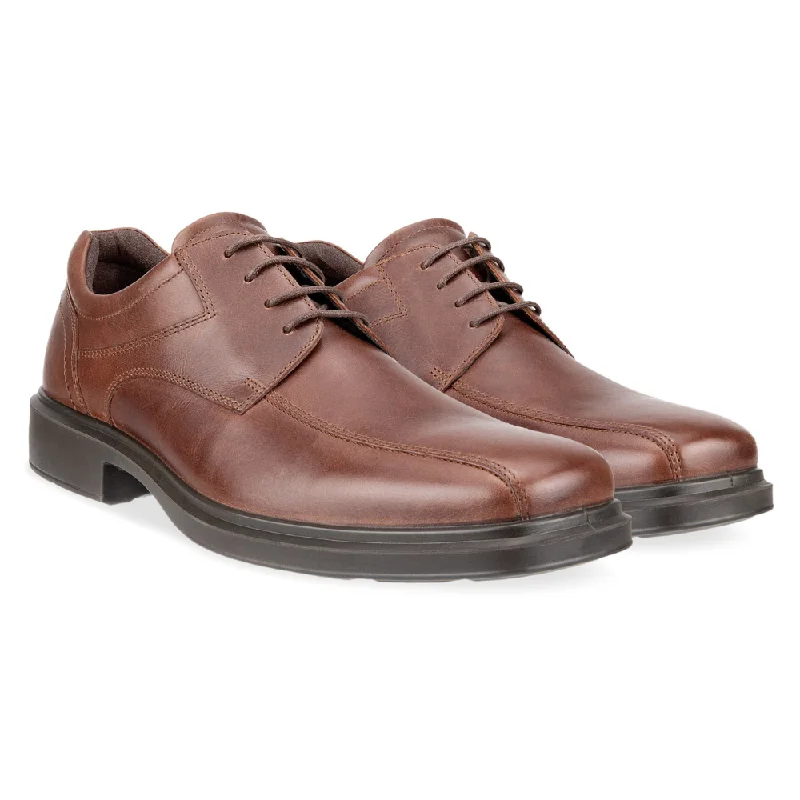 Comfortable Lace-Up Boots ECCO Helsinki 2 Bike Toe Tie Mink Leather Shoe (Men's)