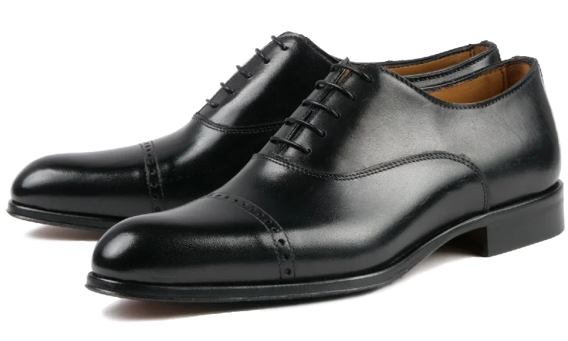Comfortable Snow Sneakers Harrow Cap Toe Oxford Black