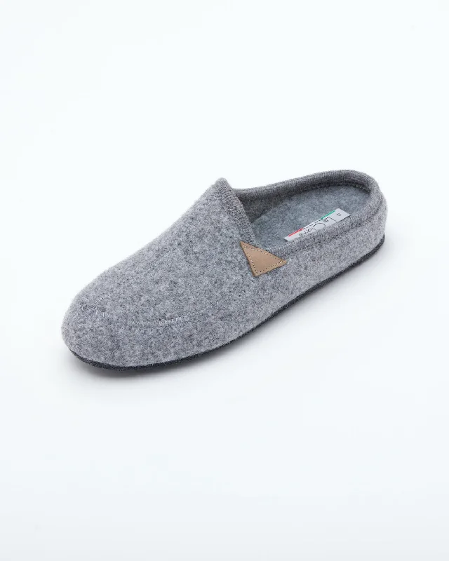 Designer Hiking Boots Men's Casies Wool Mule Slipper Grey