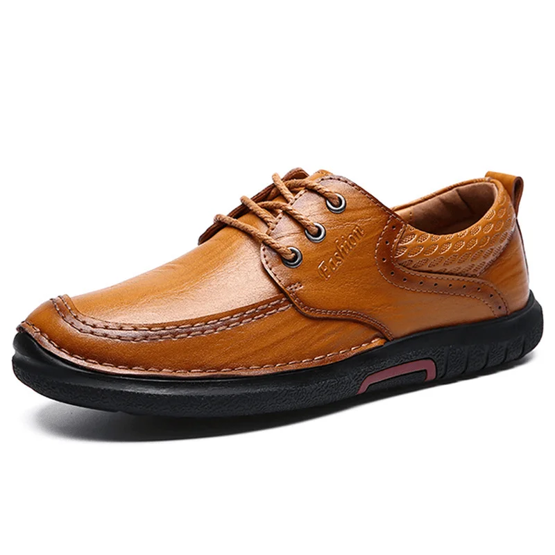 Slip-On Winter Shoes Men Casual Comfy Soft Sole Genuine Leather Lace up Oxfords Shoes Slip-On Winter Shoes Men Casual Comfy Soft Sole Genuine Leather Lace up Oxfords Shoes
