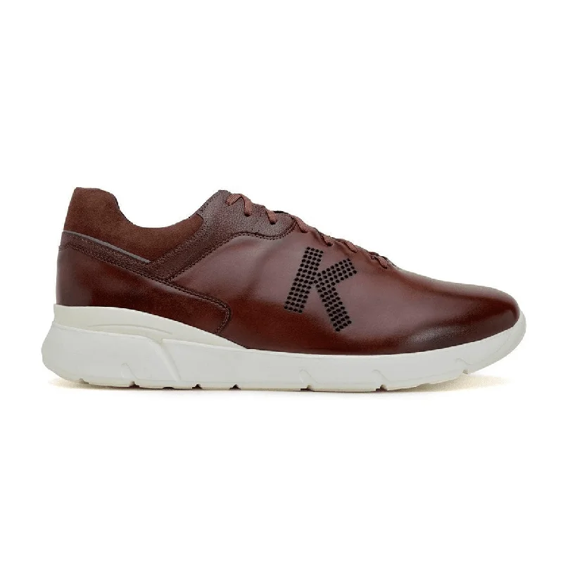 Formal Hiking Footwear 'Jogger' vegan lace-up sneaker by King55 - cognac