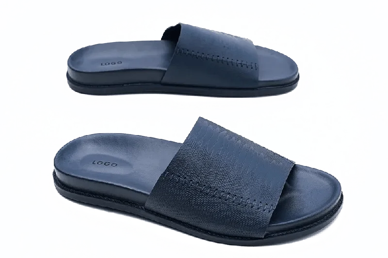 Comfortable Casual Sandals LOGO 7866 BLU