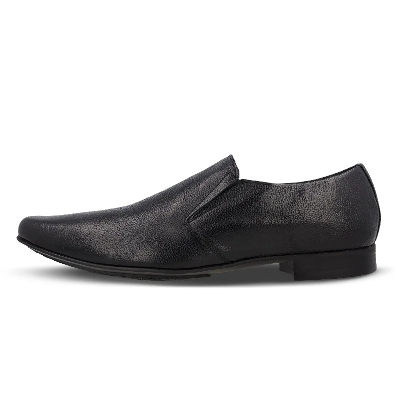 Trendy Walking Boots Walkaroo Leather Men formals Shoes - WF6053 Black