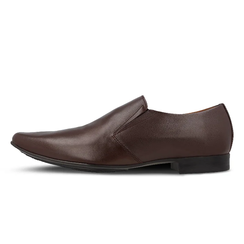 Sporty Casual Sneakers Walkaroo  Leather Men formals Shoes - WF6052 Brown