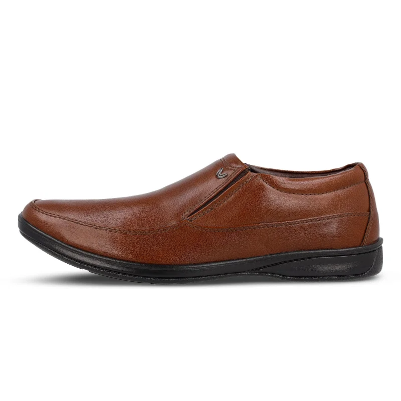 Comfortable Heeled Shoes Men's Formal Shoes - WF6301 Brown