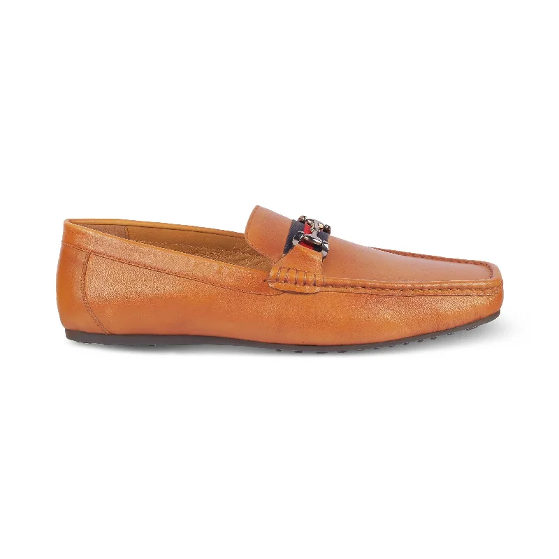 Affordable Hiking Shoes Tresmode Bilbao Tan Men's Leather Loafers