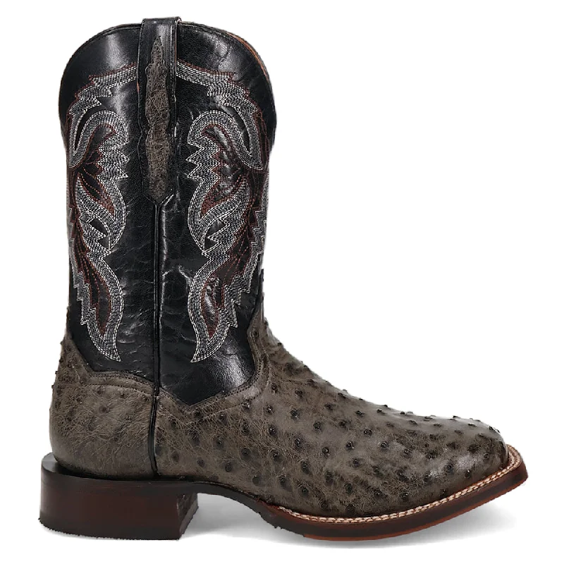 Durable Running Sandals Alamosa Ostrich Embroidered Square Toe Cowboy Boots