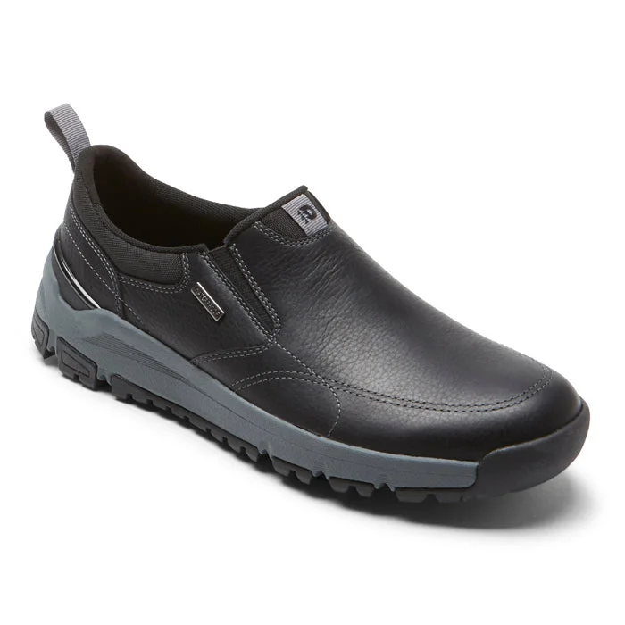 Fashionable Work Boots Mens Dunham Glastonbury Slip-On in Black