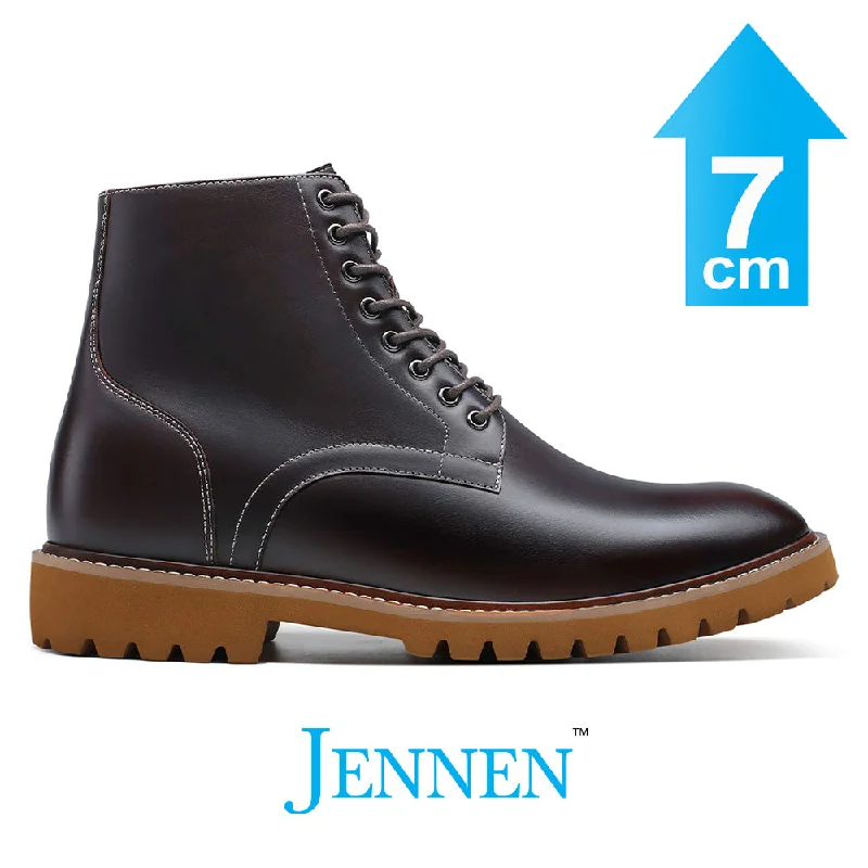 Designer Work Shoes Mr. Hoffmeister 7cm | 2.8 inches Lace-Up Height Increasing Boots