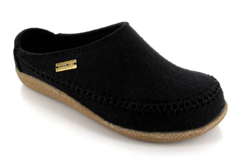 Durable Running Sandals HAFLINGER® Slipper Clog | Blizzard Credo, Black