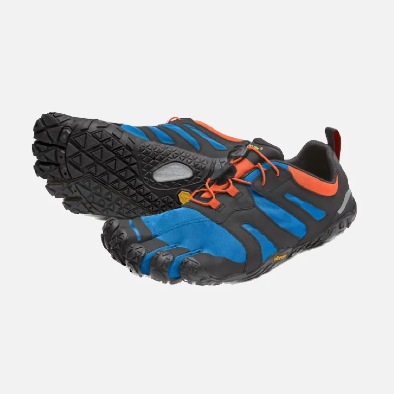 Comfortable Formal Footwear Vibram V-Trail 2.0 Mens Barefoot Trail Running Shoe - Blue/Orange Comfortable Formal Footwear Vibram V-Trail 2.0 Mens Barefoot Trail Running Shoe - Blue/Orange