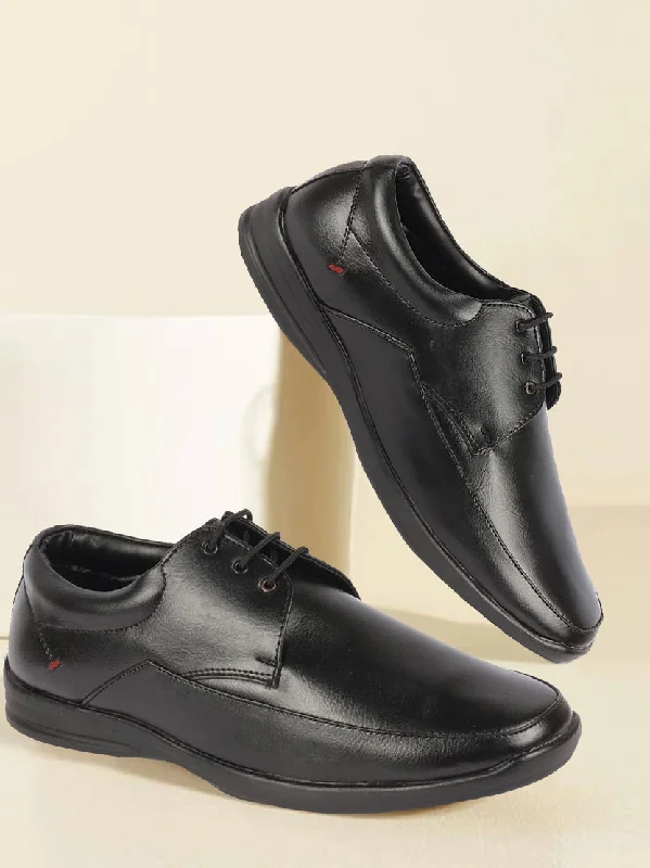 Chic High Heels Collection Men Black Formal Office Work Broad Feet Derby Lace Up Shoes Chic High Heels Collection Men Black Formal Office Work Broad Feet Derby Lace Up Shoes