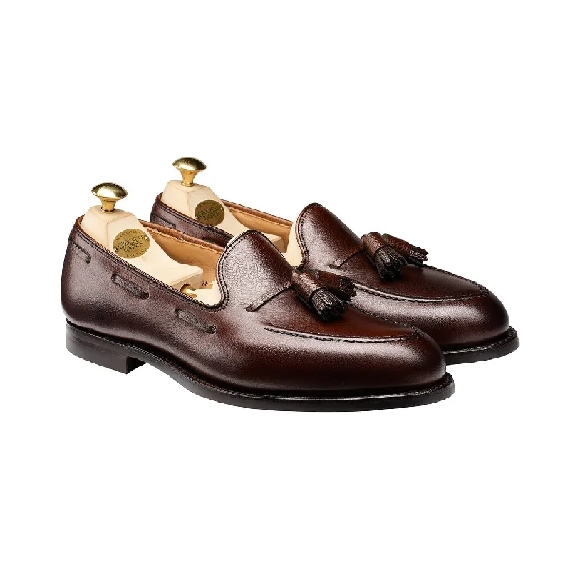 Elegant Wedding Shoes Cavendish Dark Brown Pebble Grain