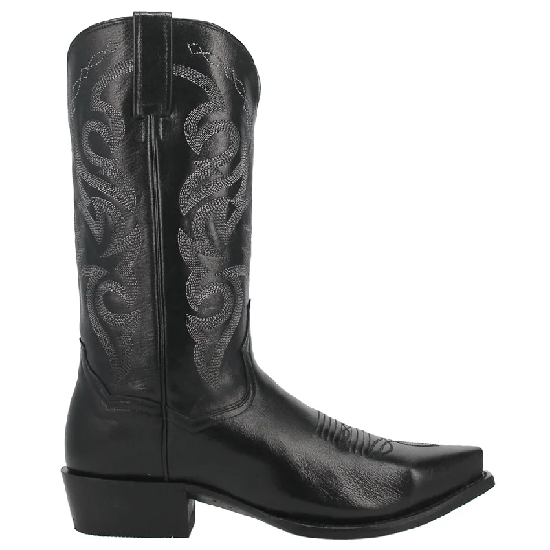 Designer Work Shoes Milwaukee Embroidered Snip Toe Pull On Cowboy Boots