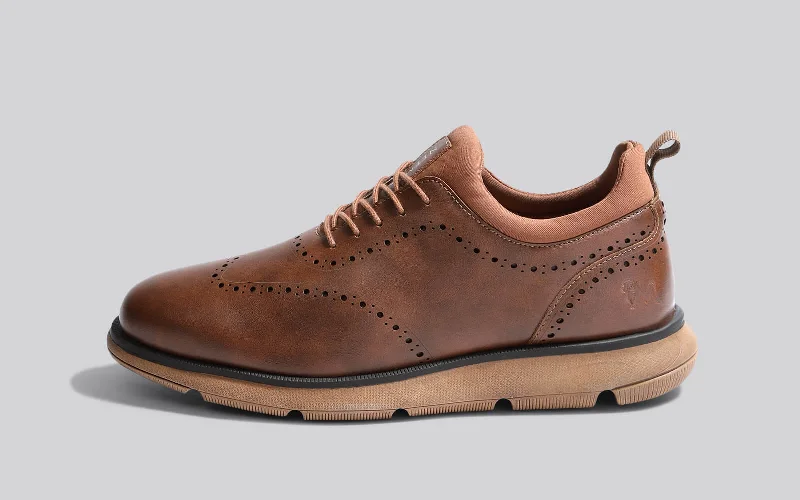 High Quality Sneakers Crossover Brogues : Tan