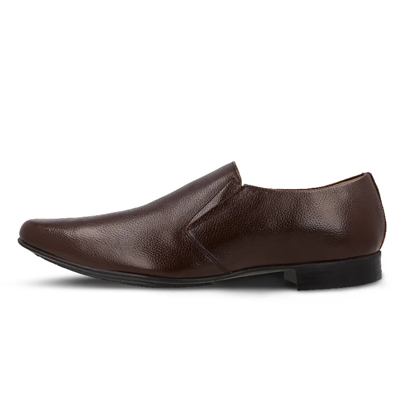 Stylish Running Footwear Walkaroo Leather Men formals Shoes - WF6053 Brown